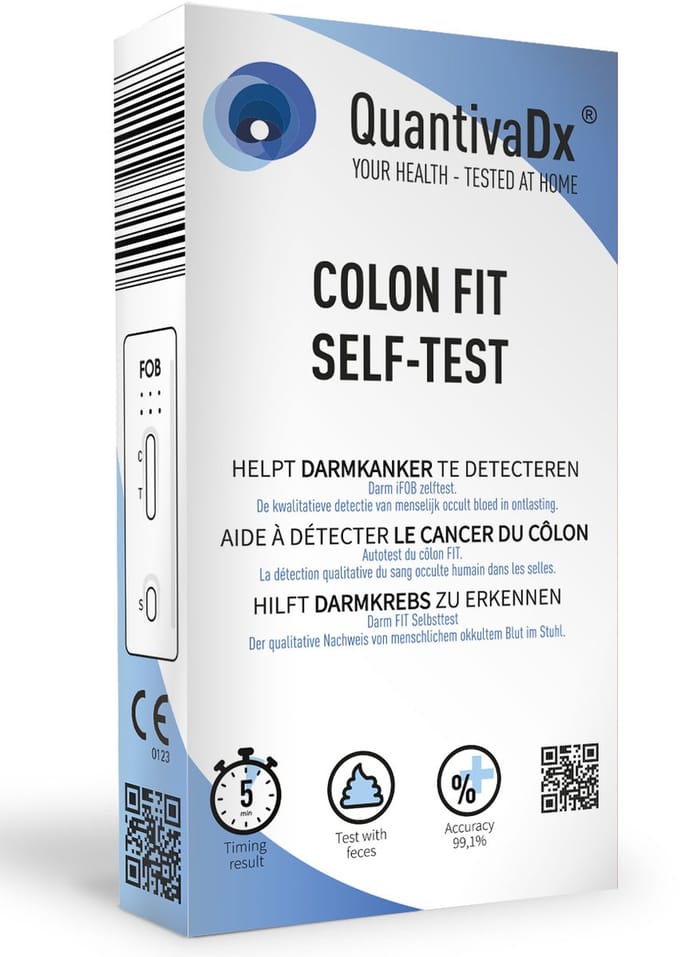 QuantivaDx Darmtest iFOB - Zelftest voor Verborgen Bloed in Ontlasting