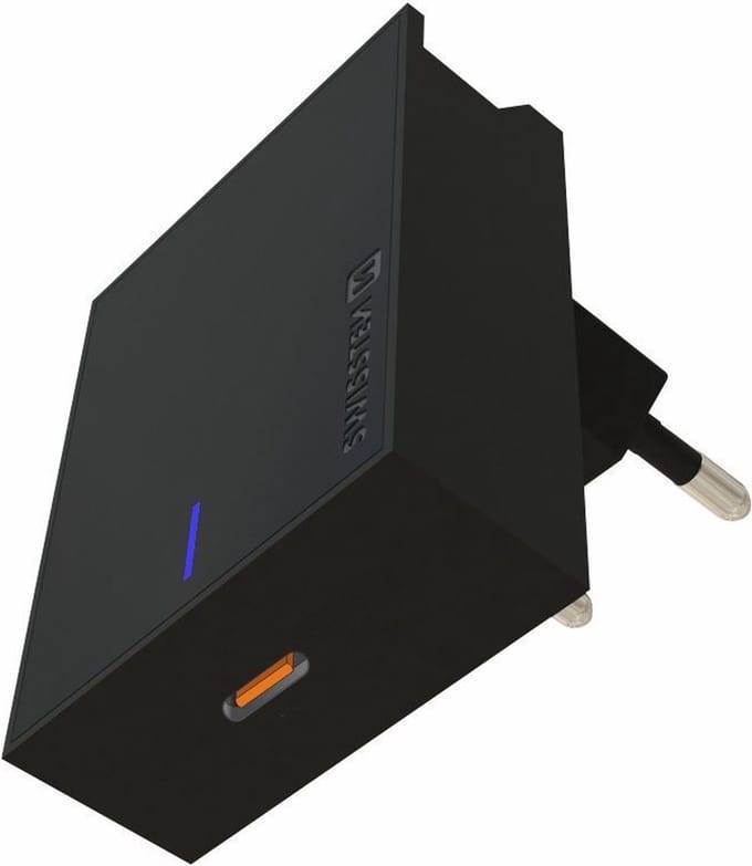 Swissten USB-C Snellader 18W - USB-C Oplader met Power Delivery - Geschikt voor o.a. iPhone & Samsung - Compact - Zwart