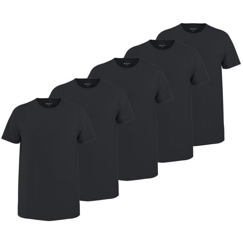 ESMARA MEN Set van 5 heren T-shirts (Zwart, S)