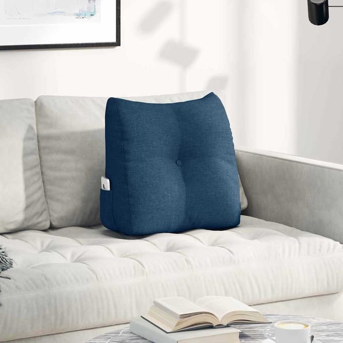 vidaXL - Rugkussen - Blauw - 45 - x - 24 - x - 50 - cm - Stof