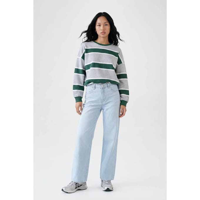 boohoo Dames Basics Hoge Taille Rechte Pijpen Jeans | Super Pale Wash | Maat: 6/32L