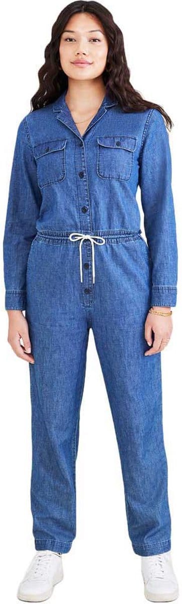 Dockers Jumpsuit Met Lange Mouwen Blauw M Vrouw