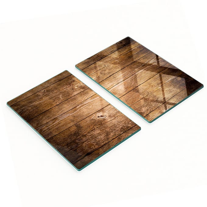 Glazen snijplanken met decoratieve afbeeldingen, hout, 2x40x52 cm