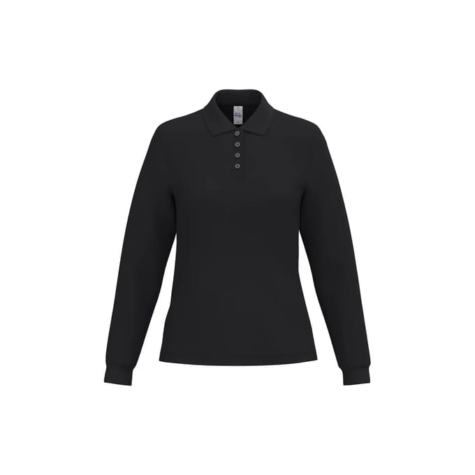 Damespolo piqué met lange mouwen iDeal Basic Brand