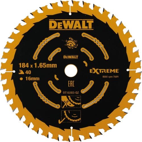 DeWalt Elite - Cirkelzaagblad - 184mm - 40 Tanden - ATB Geometrie