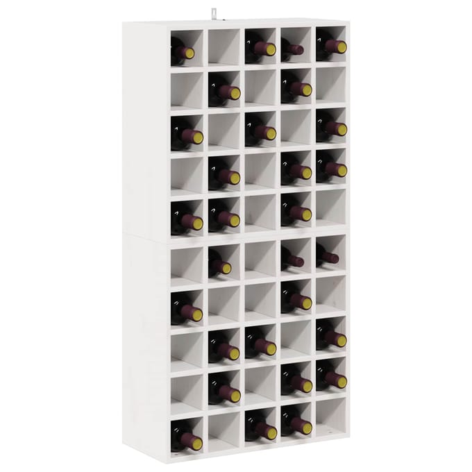 vidaXL - Wijnrek - 2 - st - Wit - 56 - x - 25 - x - 56 - cm - Massief - grenenhout
