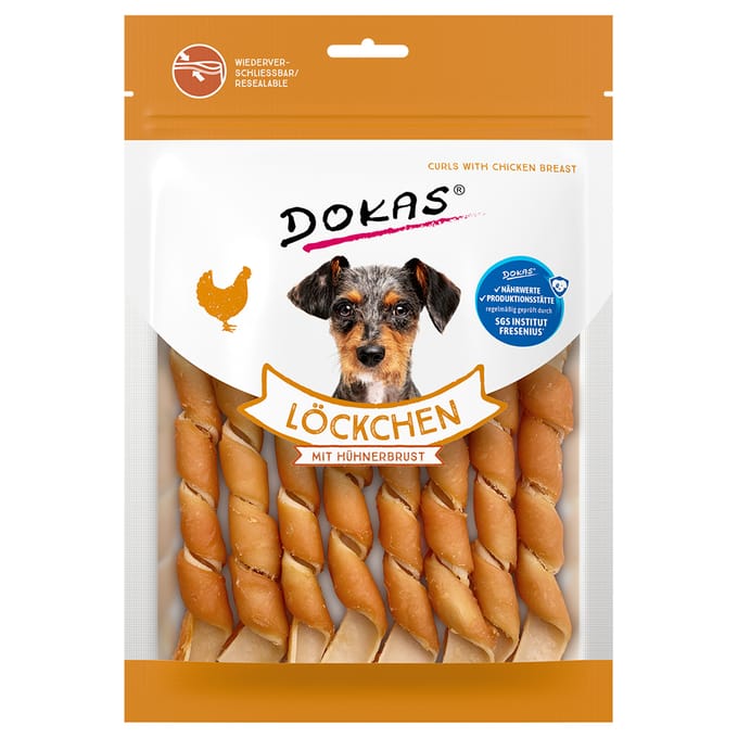 8x120g Dokas hondensnacks met kipfilet