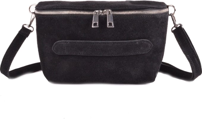 Giuliano suede heuptas Nora - zwart - made in Italy