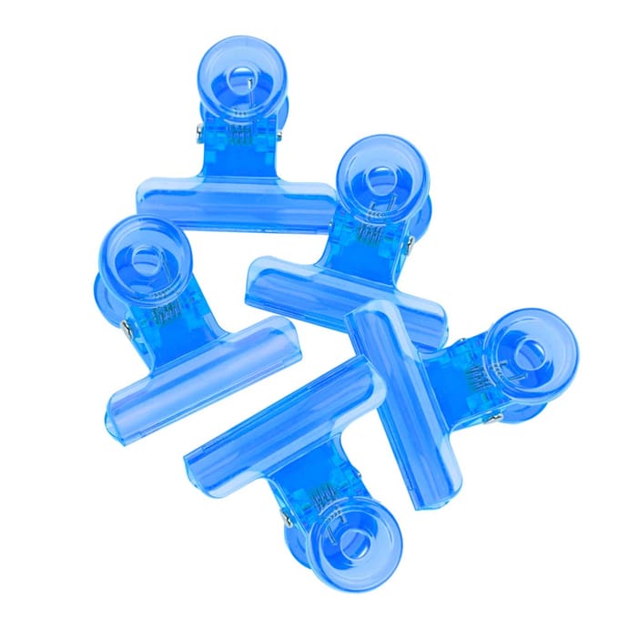 5 stuks C Curve Nagelverlengingsclips Multifunctionele Plastic Nail Art Accessoires Oranje blauw