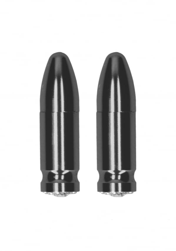 Shots - Ouch! Magnetische Tepelklemmen Diamond Bullet grey