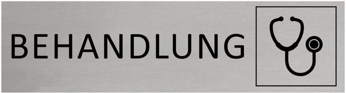 CombiCraft Aluminium Deurbordje "Behandlung " 165x45mm met tape