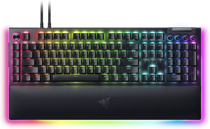 Razer BlackWidow V4 Pro - Yellow Mechanical (Linear) - Gaming toetsenbord - Engels (US international) - Zwart