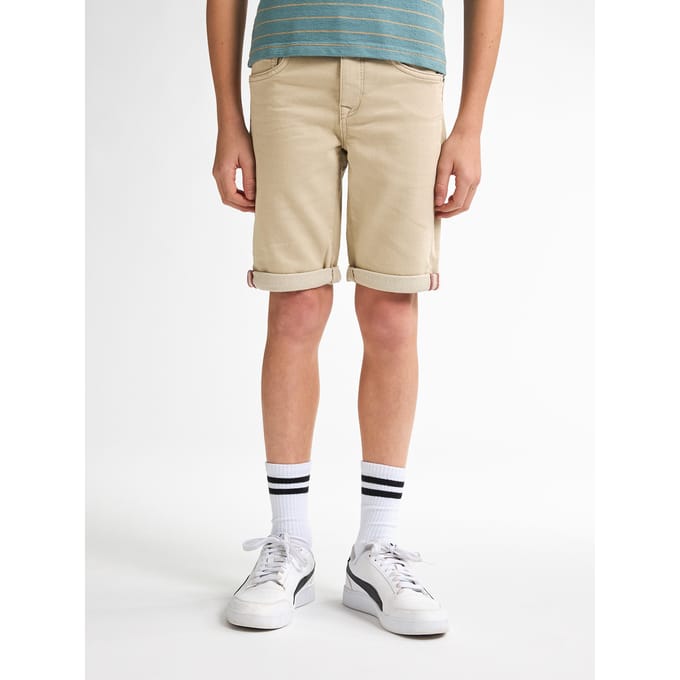 Petrol Industries - Jongens Jackson Gekleurde Denim Short Nautica - Bruin