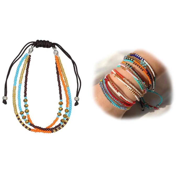 Sorprese armband - Boho Beads - armband dames - verstelbaar - cadeau - Model H