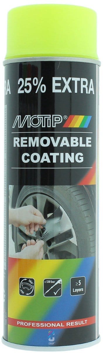 Motip Removable Coating - Fluo Geel - Zijdeglans - Afwerkingslaag