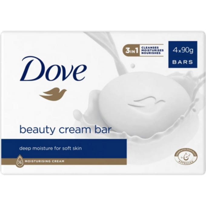 Dove Beauty Cream Bar 4 x 90 g - Deep Moisture