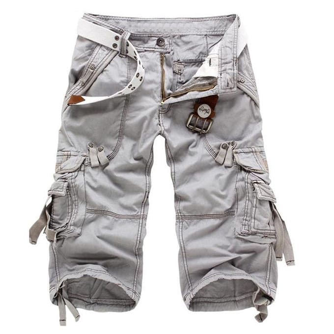 5 couleurs grande taille été Camouflage short Cargo ample hommes Camouflage été Shorts 28-38 34 gris clair