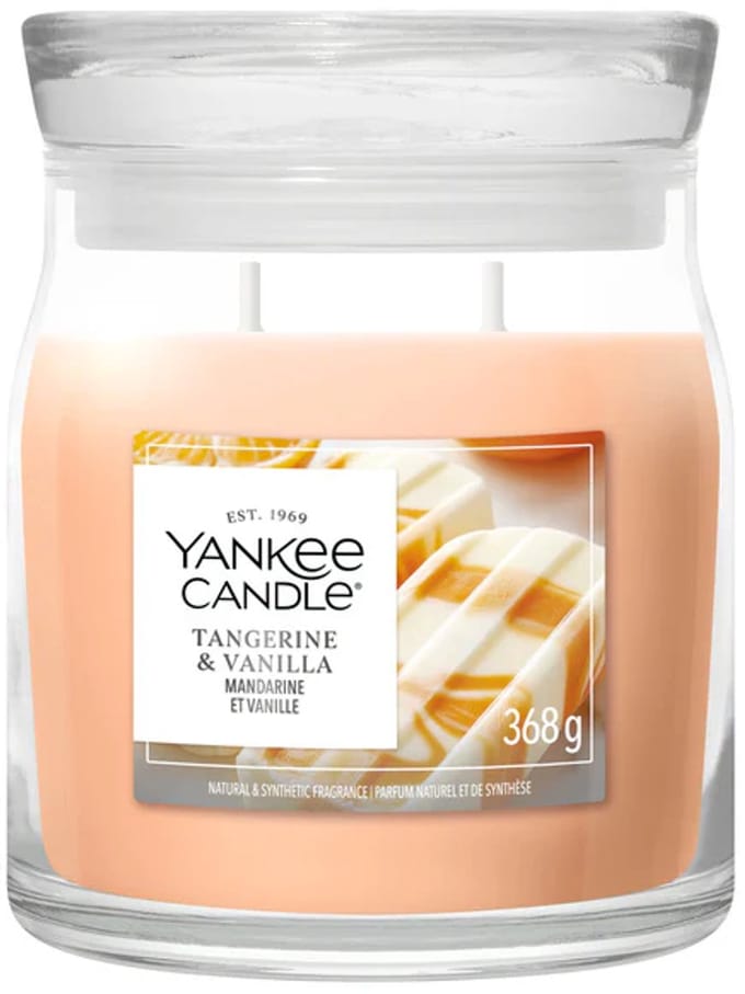 Yankee Candle - Tangerine & Vanilla Medium Jar - tot 50 branduren