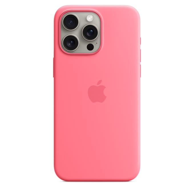 Apple Silicone Backcover MagSafe voor de Apple iPhone 15 Pro Max - Pink
