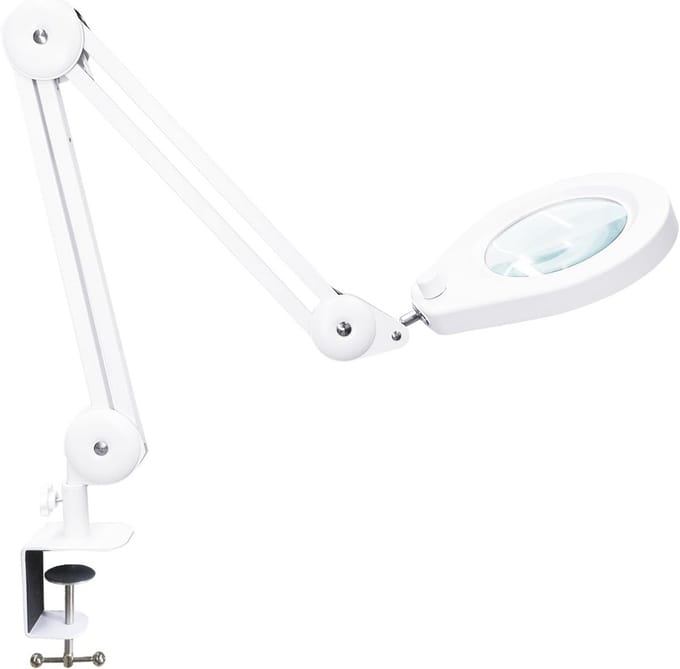 LED Vergrootlamp met Dimbare Verlichting en Zwenkarm - 105 mm 5-dioptrieën