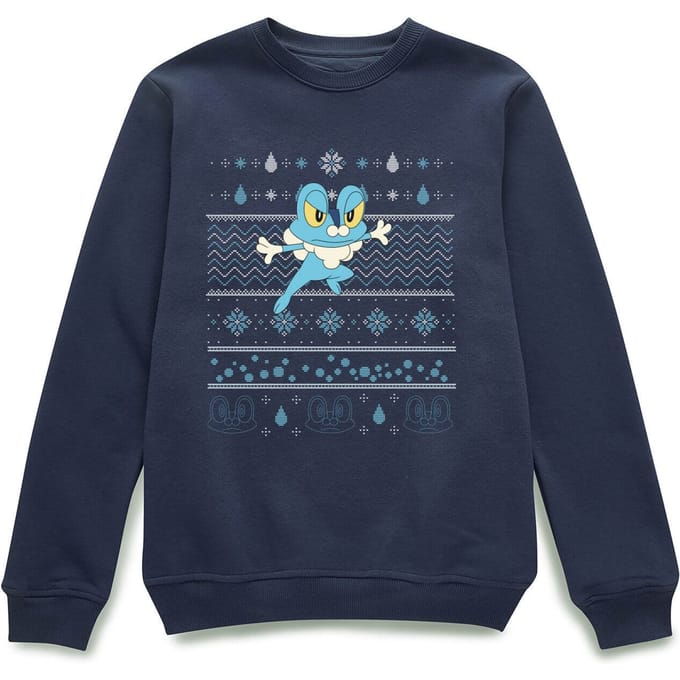 Pokemon Froakie Christmas Christmas Jumper - Navy - M