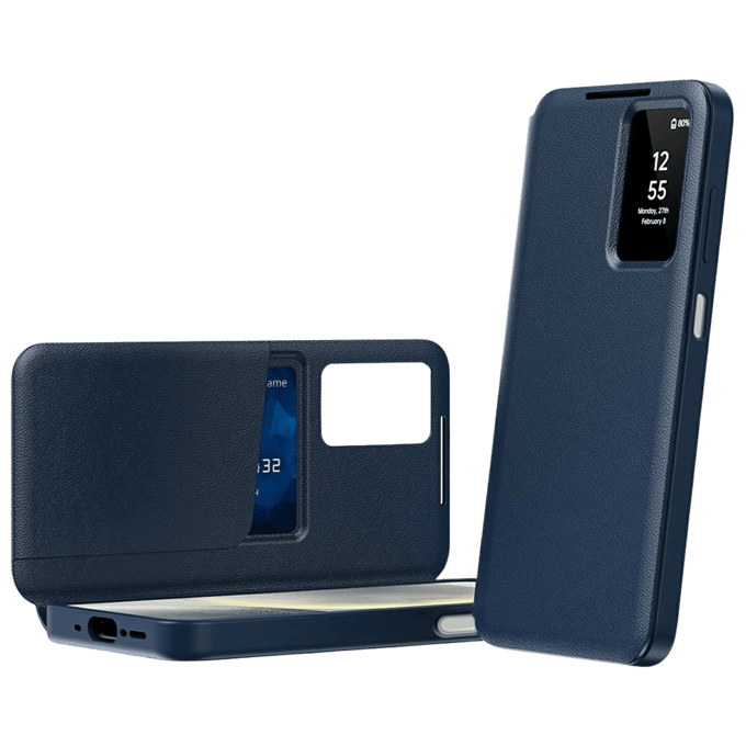 CaseBody Samsung Galaxy A37 Smart Cover Blauw