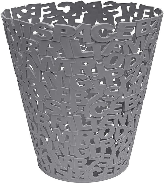Decoratieve Afvalemmer met Letter Design voor Kantoor en Bureau