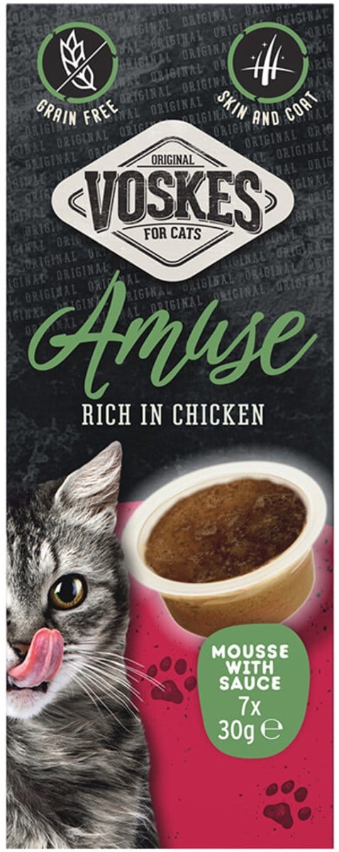 Voskes Kattensnack Mousse Kip in Saus - 7x30 gr