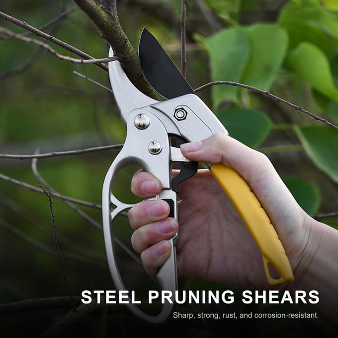 Snoeischaar met stalen blad en ergonomische handgrepen Tuinieren Snoeischaar Bonsai zilver