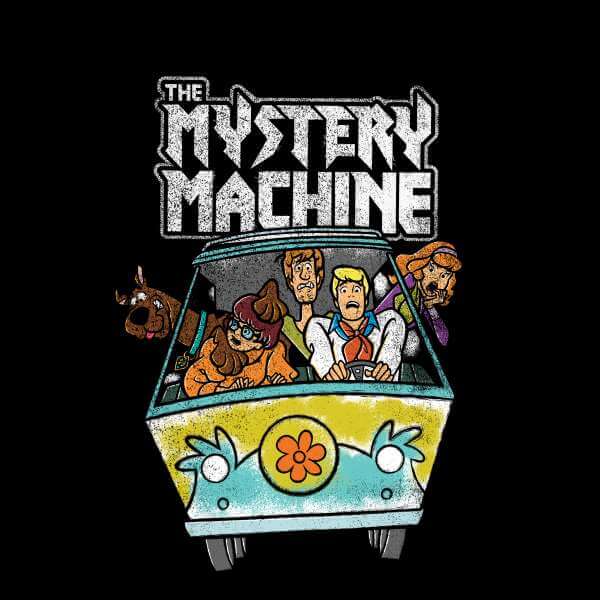 Scooby Doo Mystery Machine Heavy Metal Sweatshirt - Black - M