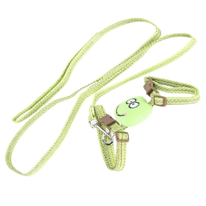 Harnais anti-perte pour chat, avec laisse, sangle de harnais anti-évasion réglable pour animaux de compagnie, pour la marche(vert ) vert