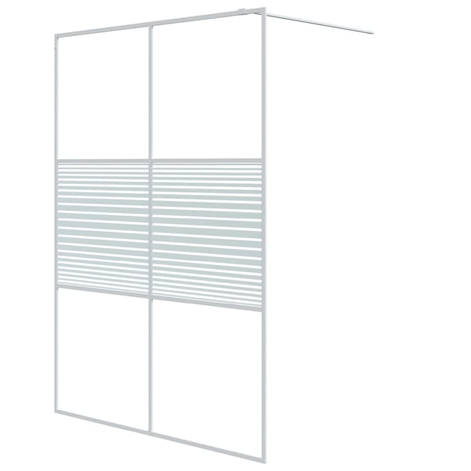 vidaXL - Inloopdouchewand - 140x195 - cm - transparant - ESG-glas - wit