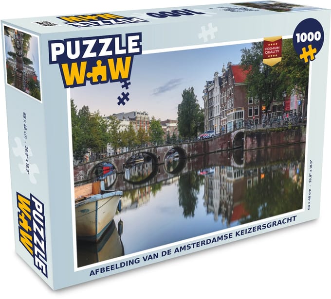 Puzzel Afbeelding van de Amsterdamse Keizersgracht - Legpuzzel - Puzzel 1000 stukjes volwassenen