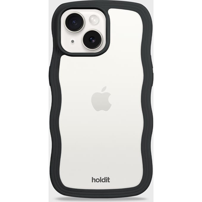 Phone Case Wavy Black/Transparent iPhone 13