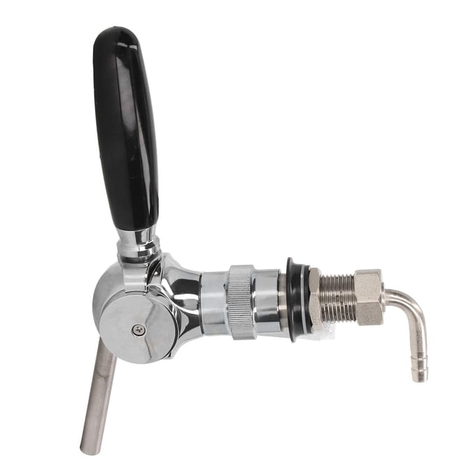 Biertap RVS Sferoïdaal Debietregeling Biertap Kraan voor Bar Thuis white