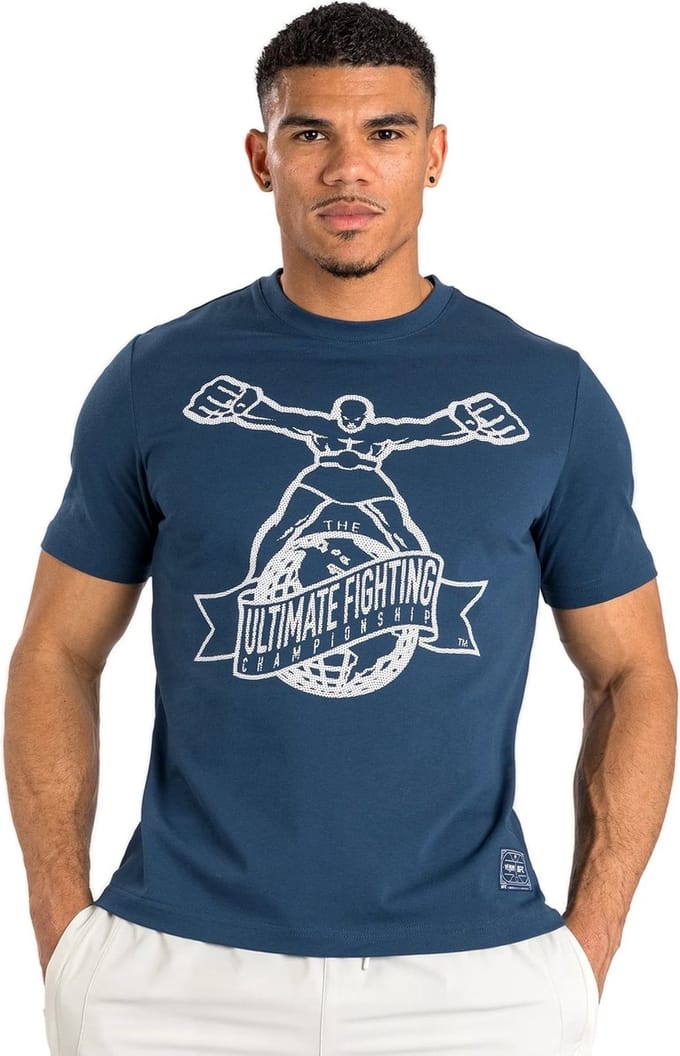 UFC Venum Ulti-Man T-Shirt Marineblauw Wit - M