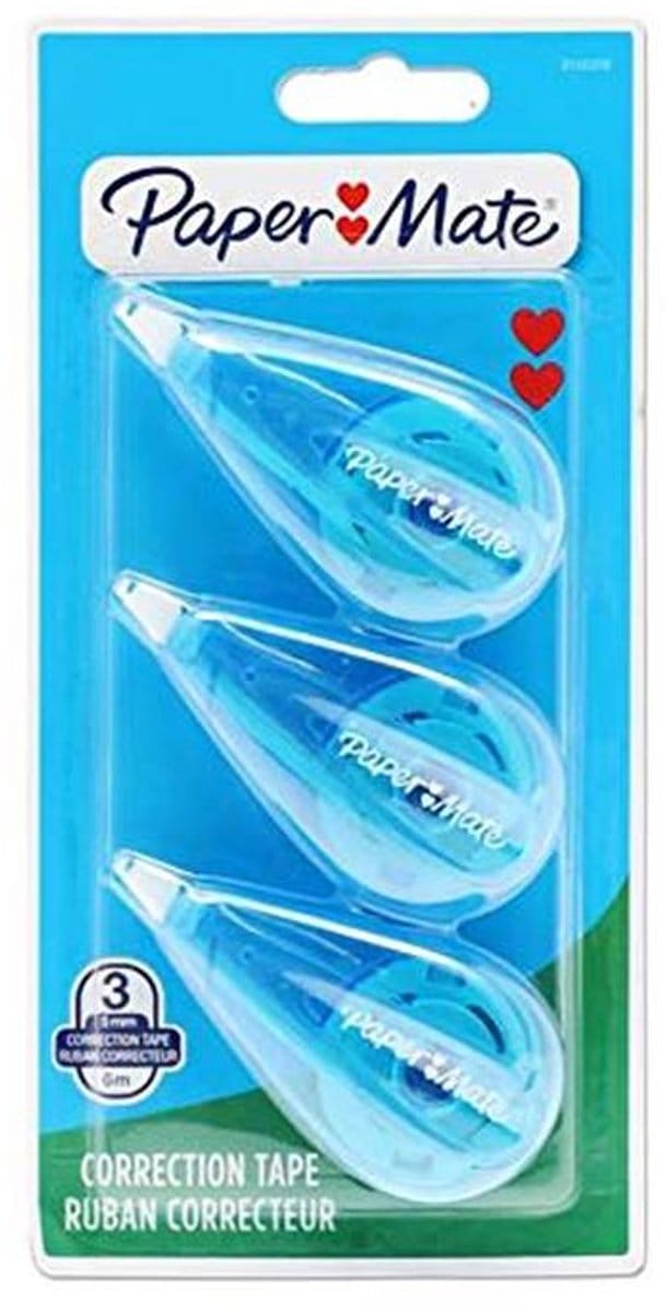 Mini Correctietape 6 x 5 mm - 3 Stuks
