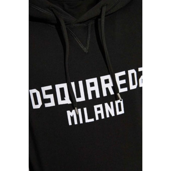 Dsquared2 Milano Logo Cool Fit Zwarte Hoodie