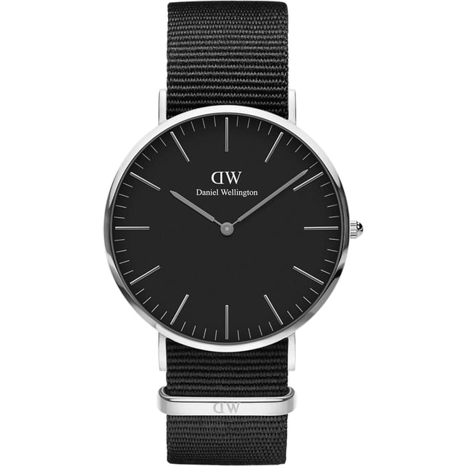 Daniel Wellington DW Watch Classic Cornwall Black Silver 36mm