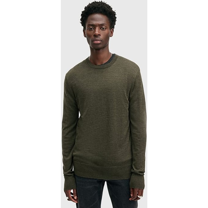 AllSaints Mode Merino Crew Marley Green Größe: XS | Pullover Outlet | Herren | Grün