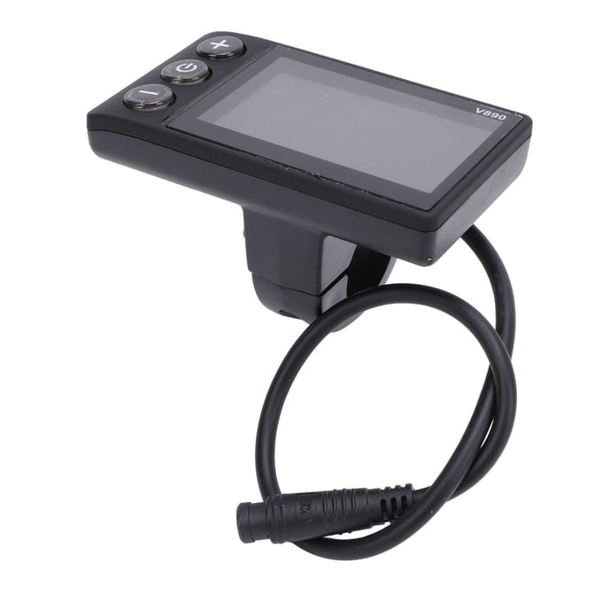 Elektrische Fiets LCD Display Kleurenscherm met 6P Waterbestendige Kabel Elektrische Fiets Display Meter gray