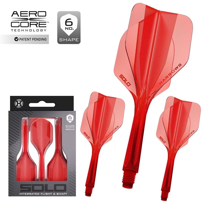 Harrows Solo Red NO6 - Dart Flights