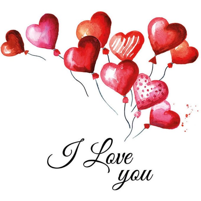 Ambiente - Lunch servetten - Love balloons