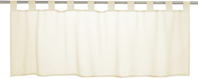 Elbersdrucke Bistro Gordijn Basic 48x140 cm beige transparant