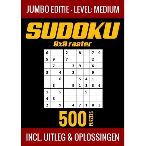 Sudoku Medium - Jumbo Editie - 500 Puzzels - Incl. Uitleg En Oplossingen - Puzzelboek Shop