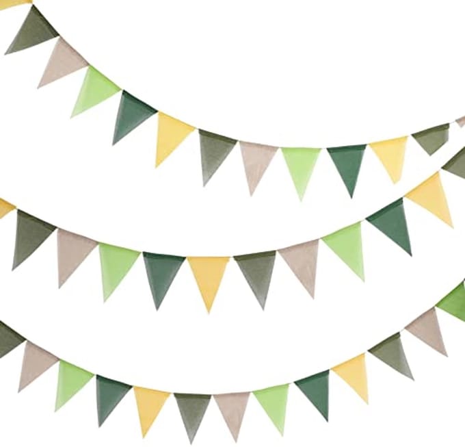 Solidchoice - 60 Stuks Vlaggen Bunting voor Feestdecoratie