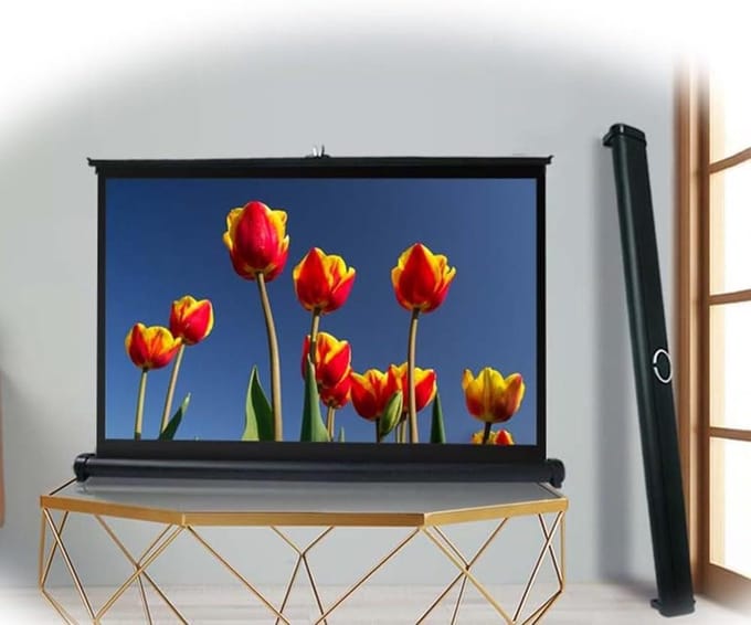 Filmscherm - Projectiescherm - Home cinema - Telescopisch ontwerp - 50 inch - Wit