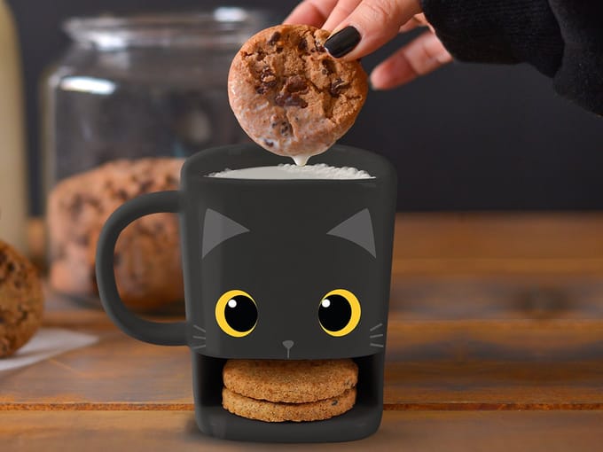 I-total - kopje met koekjeshouder - de kat