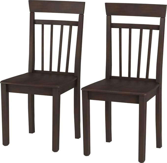 Kansas-Eetkamerstoel - Bruin MDF - Set van 2
