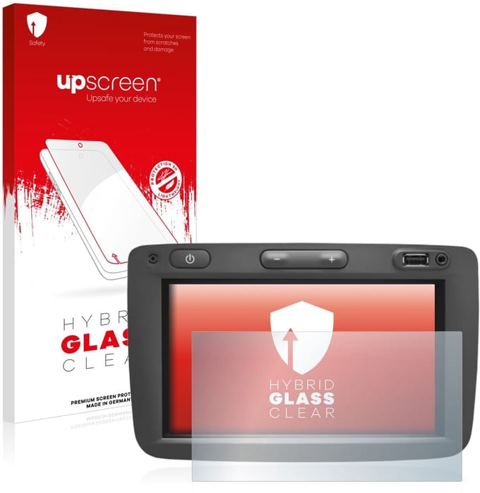 upscreen - Screenprotector voor Dacia Media Nav - Folie Beschermfolie Beschermglas transparant